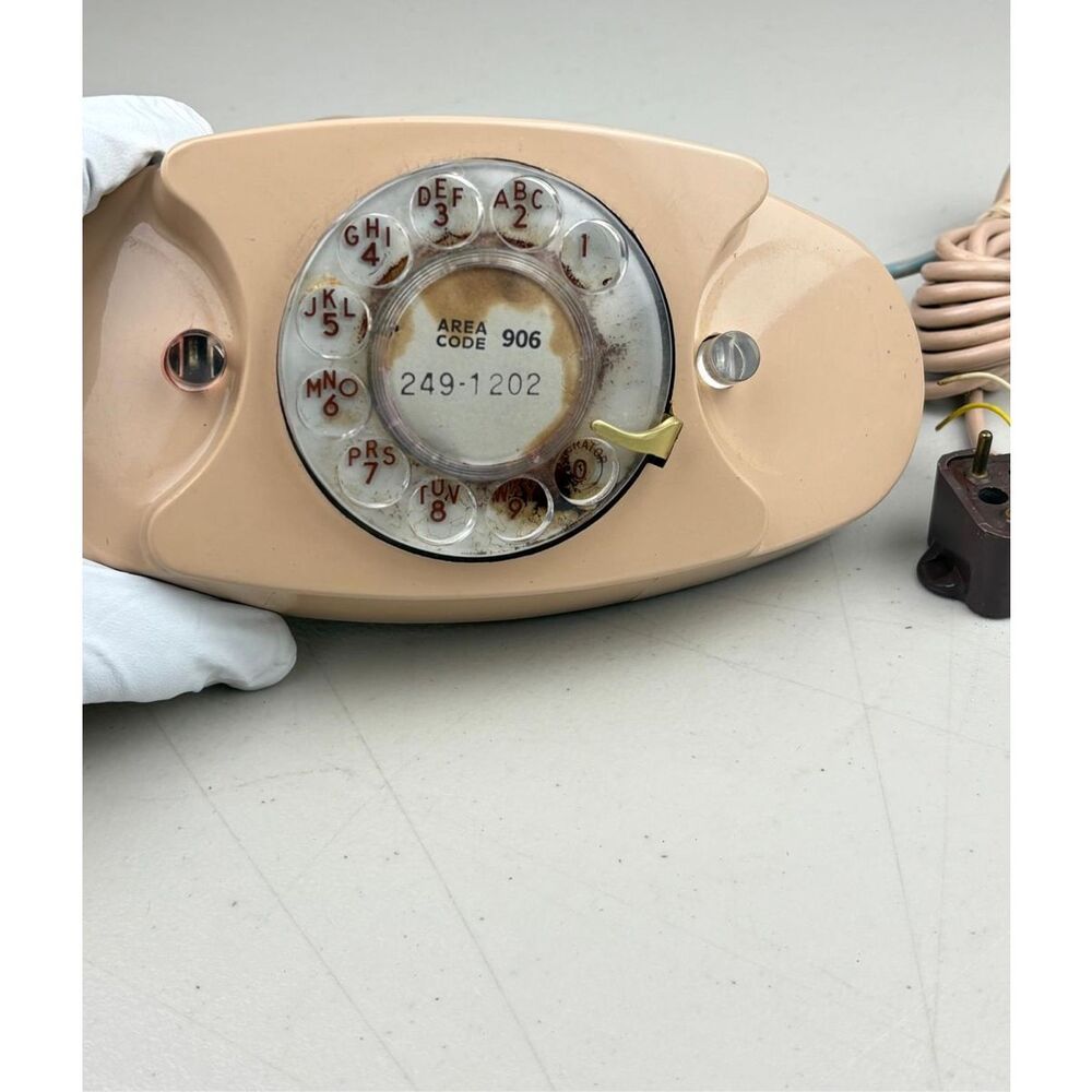 Vintage 1965 Western Electric Beige Princess G3 Handset Rotary Dial Telephone CI - Picture 8 of 13